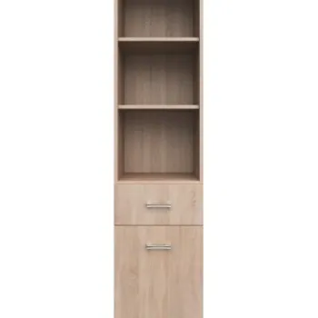 Biblioteca deschisa TOP MIX, 1 usa, 1 sertar, stejar sonoma, 40x33x183 cm imagine