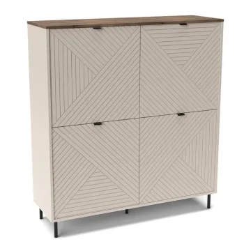 Biblioteca EVO, 4 usi, casmir + stejar castello, 123,4x40x135,2 cm imagine