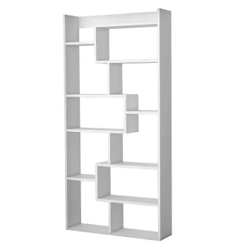 Biblioteca KUTTAP, alb, 90x22x182 cm imagine