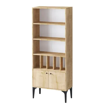 Biblioteca POLLUX, stejar safir, 60x30x175 cm imagine