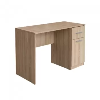 Birou 110 ALMA, cu usa si sertar, sonoma deschis, 110x50x75 cm imagine