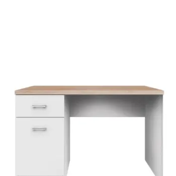 Birou TOP MIX, 1 usa, 1 sertar, alb, 120x55x77 cm imagine