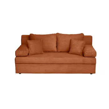 Canapea ANA LUX extensibila, 3 locuri, cu lada depozitare, caramiziu, 185x82x80 cm imagine