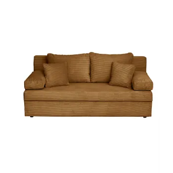 Canapea ANA LUX extensibila, 3 locuri, cu lada depozitare, mustar, 185x82x80 cm imagine