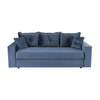 Canapea ARISSA extensibila, 3 locuri, cu arcuri, albastru, 235x110x77 cm imagine