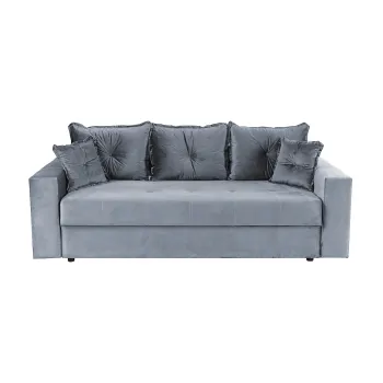 Canapea ARISSA extensibila, 3 locuri, cu arcuri, gri albastrui, 235x110x77 cm imagine