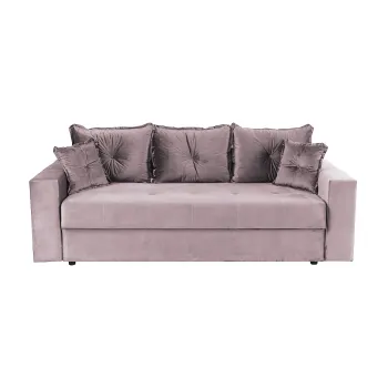 Canapea ARISSA extensibila, 3 locuri, cu arcuri, roz, 235x110x77 cm imagine