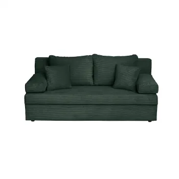 Canapea BELLA LUX extensibila, 3 locuri, cu arcuri si lada depozitare, verde smarald, 230x85x85 cm imagine
