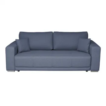 Canapea BERNA B extensibila, 3 locuri, cu arcuri si lada depozitare, albastru, 238x108x77 cm imagine