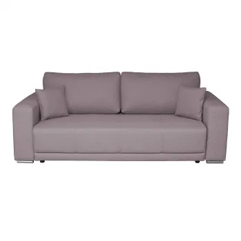 Canapea BERNA B extensibila, 3 locuri, cu arcuri si lada depozitare, gri maroniu, 238x108x77 cm imagine