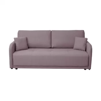 Canapea BERNA S extensibila, 3 locuri, cu arcuri si lada depozitare, gri maroniu, 210x110x90 cm imagine