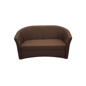 Canapea CAFENEA fixa, 2 locuri, maro, 145x60x80 cm imagine