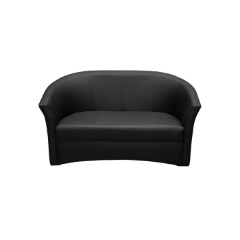 Canapea CAFENEA fixa, 2 locuri, negru, 145x60x80 cm imagine