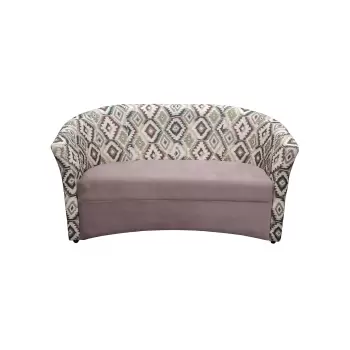 Canapea CAFENEA PRINT fixa, 2 locuri, roz prafuit, 140x65x78 cm imagine