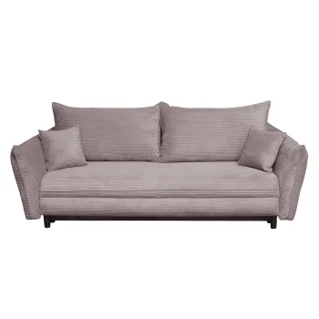 Canapea CAMILLE extensibila, 3 locuri, cu arcuri si lada depozitare, roz pudra, 238x115x95 cm imagine