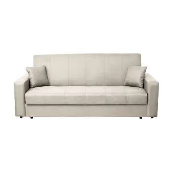 Canapea CORINNE II extensibila, 3 locuri, cu lada depozitare, bej, 220x90x96 cm imagine