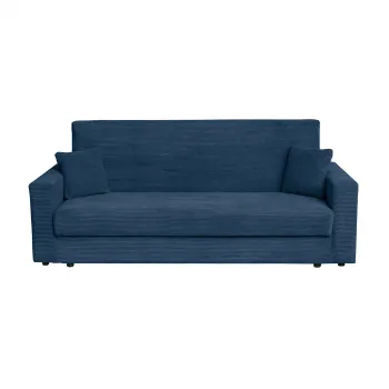 Canapea CORINNE LUX extensibila, 3 locuri, cu lada depozitare, albastru, 220x90x96 cm imagine