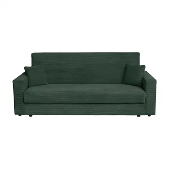 Canapea CORINNE LUX extensibila, 3 locuri, cu lada depozitare, verde smarald, 220x90x96 cm imagine