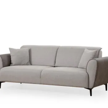 Canapea extensibila AREN, 3 locuri, gri, 215x85x85 cm imagine