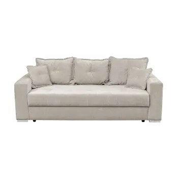 Canapea extensibila ARISSA, 3 locuri, cu arcuri, bej, 235x110x77 cm imagine