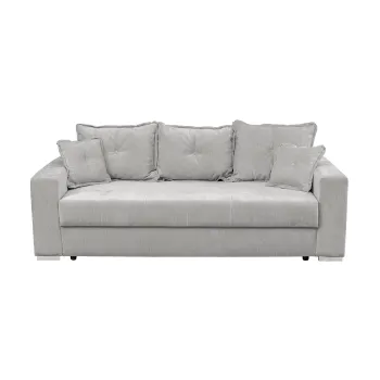 Canapea extensibila ARISSA, 3 locuri, cu arcuri, gri deschis, 235x110x77 cm imagine