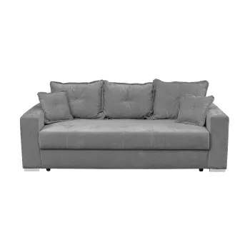 Canapea extensibila ARISSA, 3 locuri, cu arcuri, gri inchis, 235x110x77 cm imagine