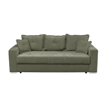 Canapea extensibila ARISSA, 3 locuri, cu arcuri, kaki, 235x110x77 cm imagine