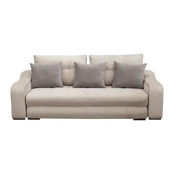 Canapea extensibila ATENA, 3 locuri, cu arcuri si lada depozitare, bej, 250x120x100 cm imagine