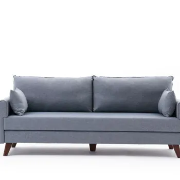 Canapea extensibila BELLA, 3 locuri, albastru, 208x81x85 cm imagine