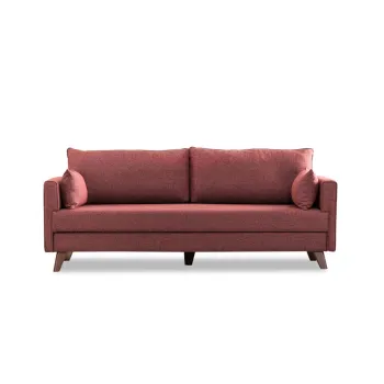 Canapea extensibila BELLA, 3 locuri, rosu claret, 208x81x85 cm imagine