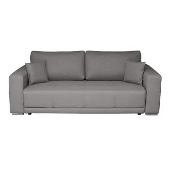 Canapea extensibila BERNA SL, 3 locuri, cu arcuri si lada depozitare, gri maroniu, 238x108x77 cm imagine