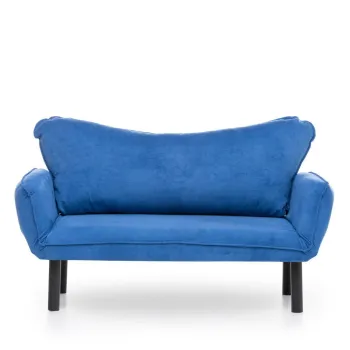 Canapea extensibila CHATTO, 2 locuri, albastru, 150x70x75 cm imagine