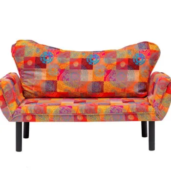 Canapea extensibila CHATTO, 2 locuri, multicolor, 150x70x75 cm imagine