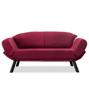 Canapea extensibila GENZO, 2 locuri, bordo, 177x75x87 cm imagine