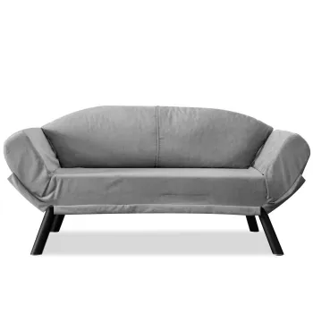 Canapea extensibila GENZO, 2 locuri, gri, 177x75x87 cm imagine