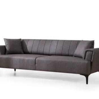 Canapea extensibila HAMLET, 3 locuri, gri inchis, 230x95x77 cm imagine