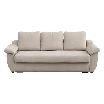 Canapea extensibila HAVANA, 3 locuri, cu arcuri si lada depozitare, bej, 240x100x100 cm imagine