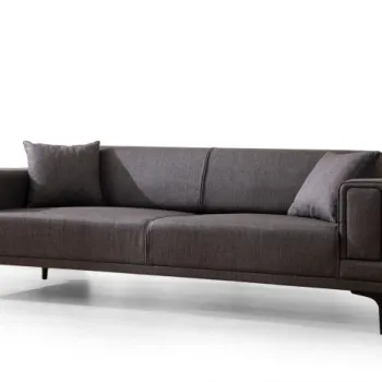 Canapea extensibila HORIZON, 3 locuri, gri inchis, 230x95x77 cm imagine