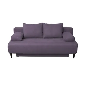 Canapea extensibila MARIA, 3 locuri, cu arcuri si lada depozitare, mov, 195x97x76 cm imagine