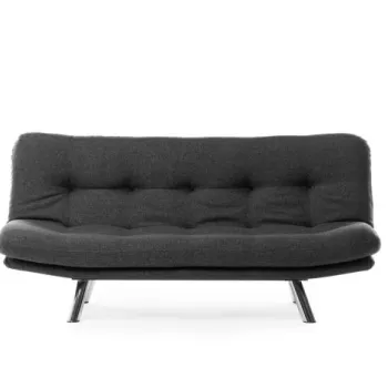 Canapea extensibila MISA, 3 locuri, gri inchis, 180x78x85 cm imagine