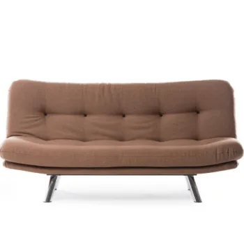 Canapea extensibila MISA, 3 locuri, maro deschis, 180x78x85 cm imagine