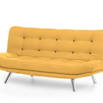 Canapea extensibila MISA, 3 locuri, mustar, 200x105x95 cm imagine