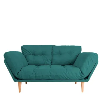 Canapea extensibila NINA, 3 locuri, verde petrol, 190x85x80 cm imagine
