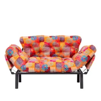 Canapea extensibila NITTA, 2 locuri, multicolor, 155x70x80 cm imagine