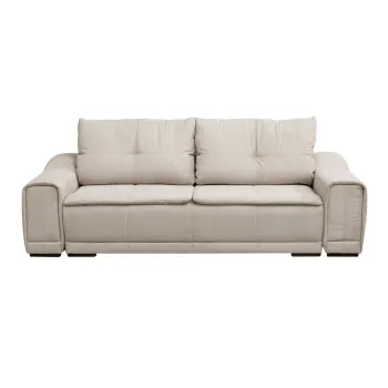 Canapea extensibila OSLO, 3 locuri, cu arcuri si lada depozitare, bej, 265x115x100 cm imagine