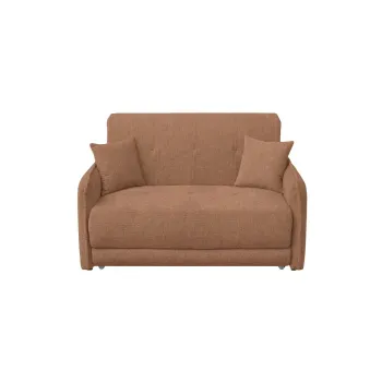 Canapea extensibila PARMA, 2 locuri, cu arcuri si lada depozitare, gri deschis, 145x110x90 cm imagine
