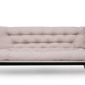 Canapea extensibila SAKI, 3 locuri, crem, 185x82x92 cm imagine