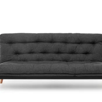 Canapea extensibila SAKI, 3 locuri, gri inchis, 185x82x92 cm imagine