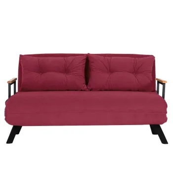 Canapea extensibila SANDO, 2 locuri, bordo, 133x78x78 cm imagine
