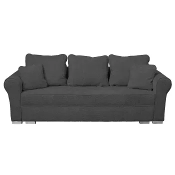Canapea extensibila SARA N, 3 locuri, cu lada depozitare, antracit, 235x90x75 cm imagine